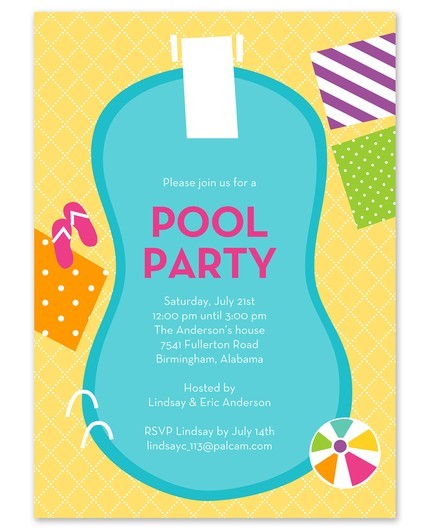 Pool Party Invitation | Fine Stationery