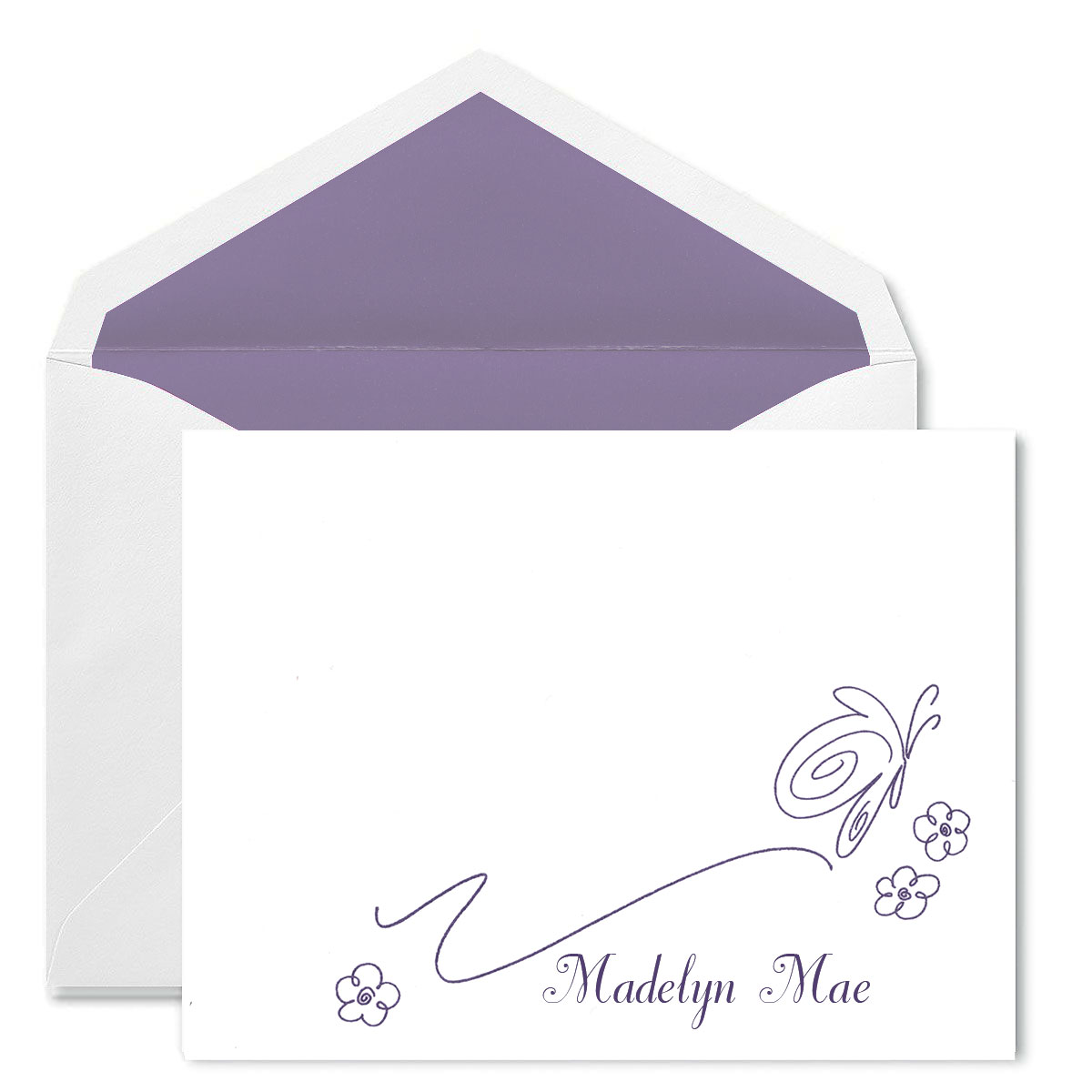 Dancing Butterfly Note Card | Fine Stationery