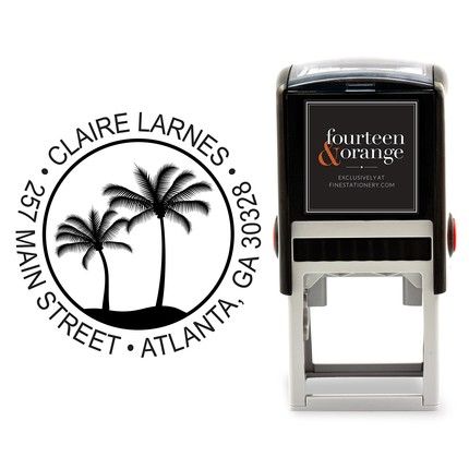 palm tree stamp fine stationery