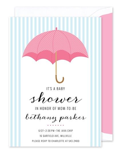 Baby Sprinkle Announcement Fine Stationery