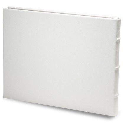 White Leather Guest Book | Fine Stationery