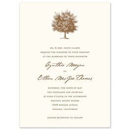 Under The Oak Invitation | Fine Stationery