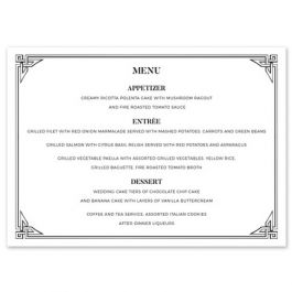 Elegant 88 Border Parotta Menu Card