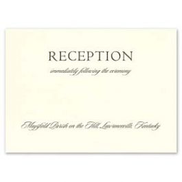 Crane & Co. Crane Wedding 2013 115399 115358 Reception Card