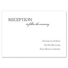 Crane & Co. Crane Wedding 2013 115465 115424 Reception Card