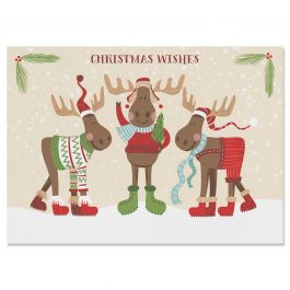 Festive Moose Greeting Card | Fine Stationery