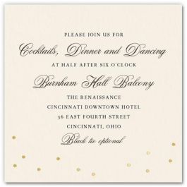 Matching Reception Card