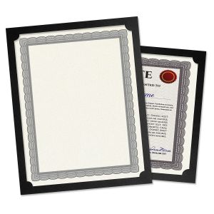 Plain Black Certificate Holder - Set of 50