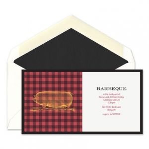 Plaid BBQ Invitation
