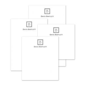 White Square Note Pad Set