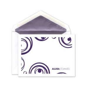 Purple Swirls Flat Card