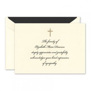 Personalized Funeral Thank You Note Behreavement Card Zazzle Ca