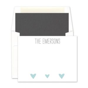 Three Hearts Flat Card