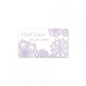 Purple Floral Calling Card