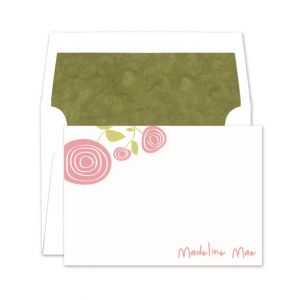 Coral Flower Flat Card