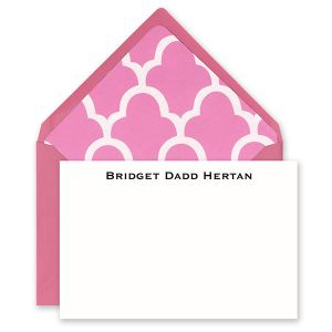 Pink & White Flat Card