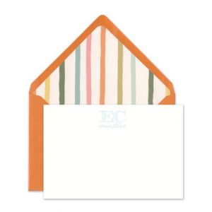 Orange & White Flat Card