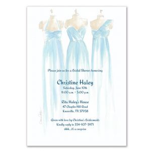 Blue Bridesmaid Invitation