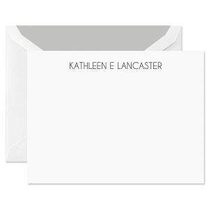 White Modern Type Flat Card