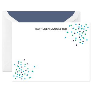 Blue Confetti Flat Card