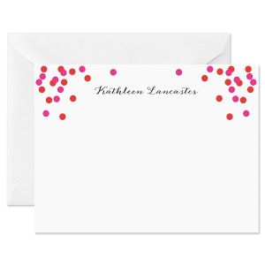Pink Confetti Flat Card
