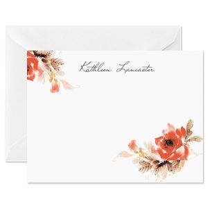 Corner Flowers Flat Card