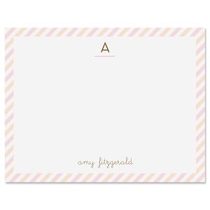 Pink Stripe Flat Card