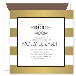 Gold Stripe Invitation