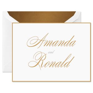 Gold Border Note Card