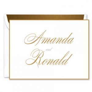 Gold Border Note Card
