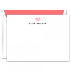 Red Deco Heart Flat Card