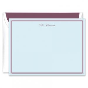 Blue & Eggplant Flat Card