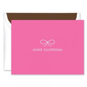 Pink Bow Note Card