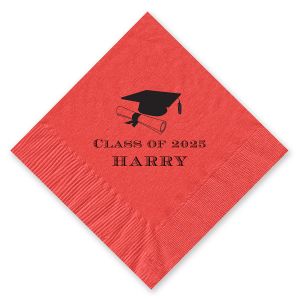 Red Beverage Napkin