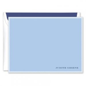 Blue & White Flat Card
