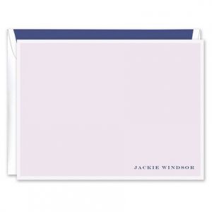 Lavender & White Flat Card