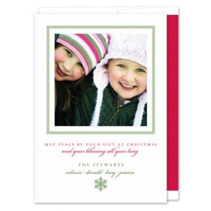 Green Square Photo Card