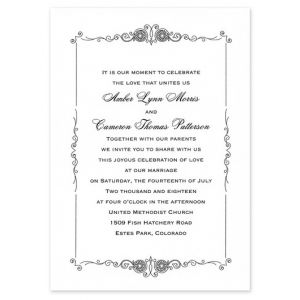 Border Scrollwork Invitation
