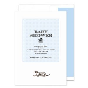 Blue Gingham Invitation