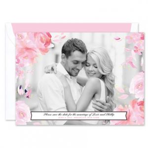 Watercolor Floral Photo Card
