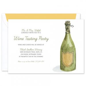 Champagne Bottle Invitation 