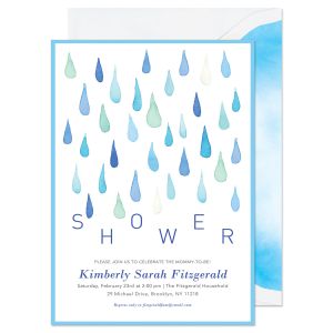 Blue Shower Invitation