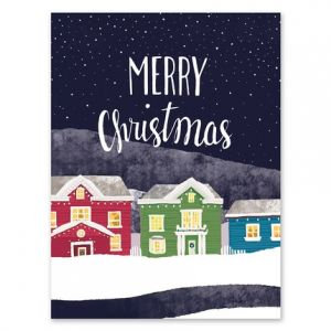 Snowy Street Greeting Card