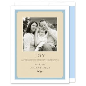 Blue Tan Photo Card