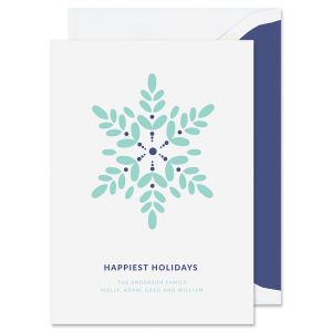 Blue Snowflake Greeting Card
