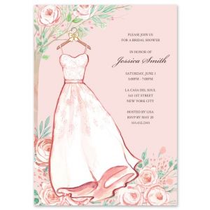 Blush Rose Dress Invitation