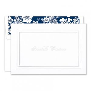 Embossed White Note Card