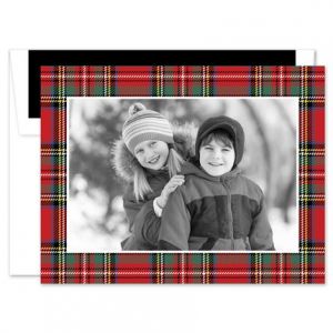 Tartan Red Photo Card