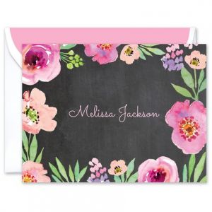 Chalkboard Floral Note Card