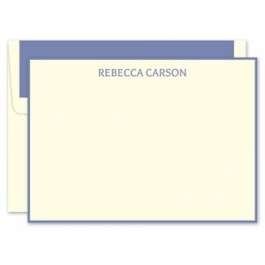 Periwinkle Ivory Flat Card